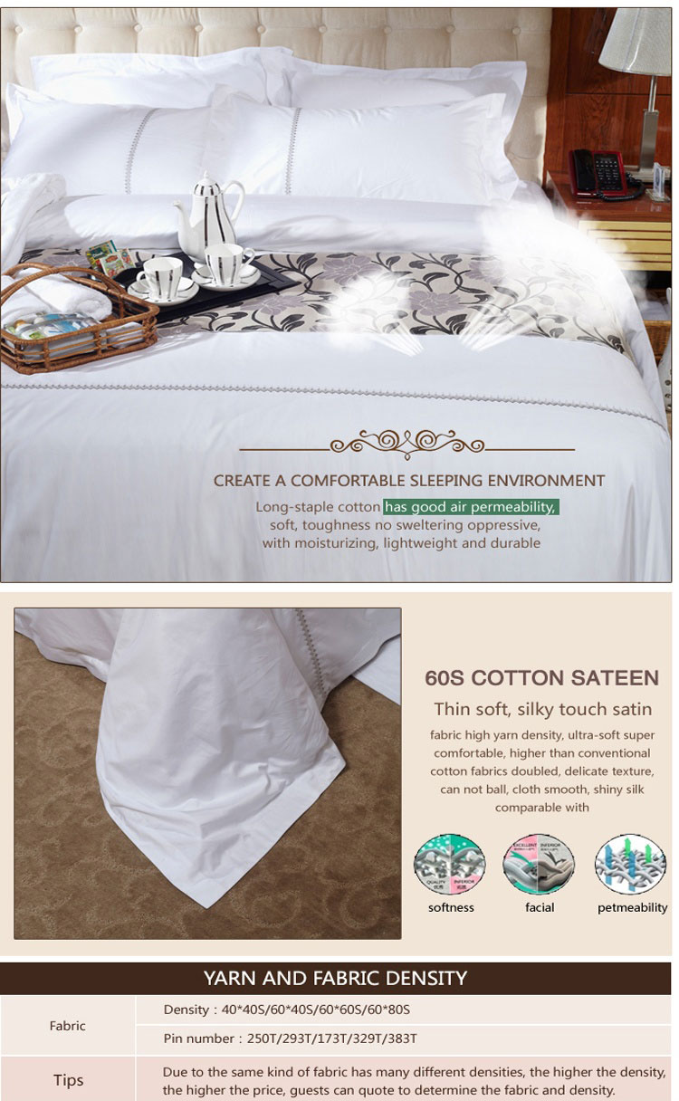 3PCS Embroidery White Quilt Cover Set