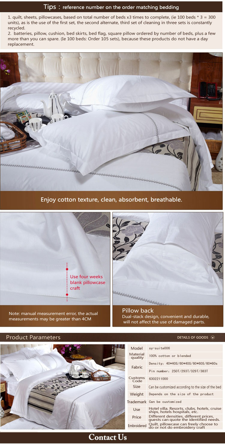Professional Embroidery White Quilt Cover Set