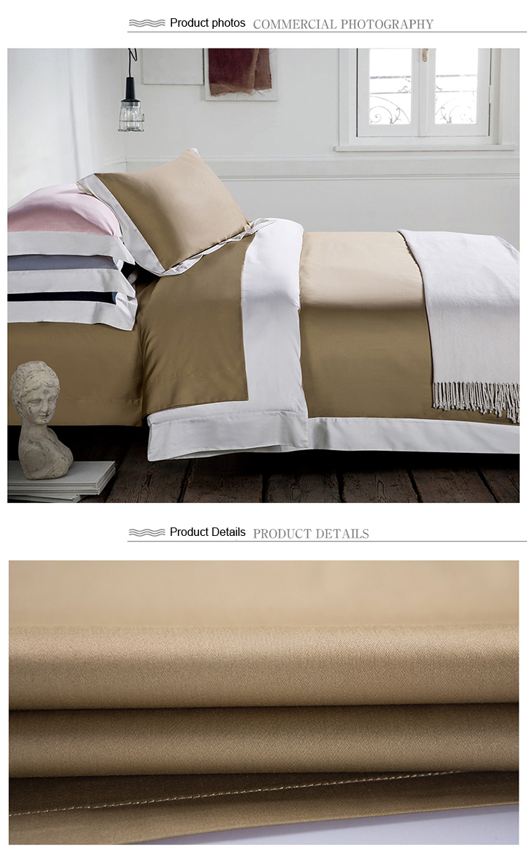 Apartment300T Tan And White Bedding