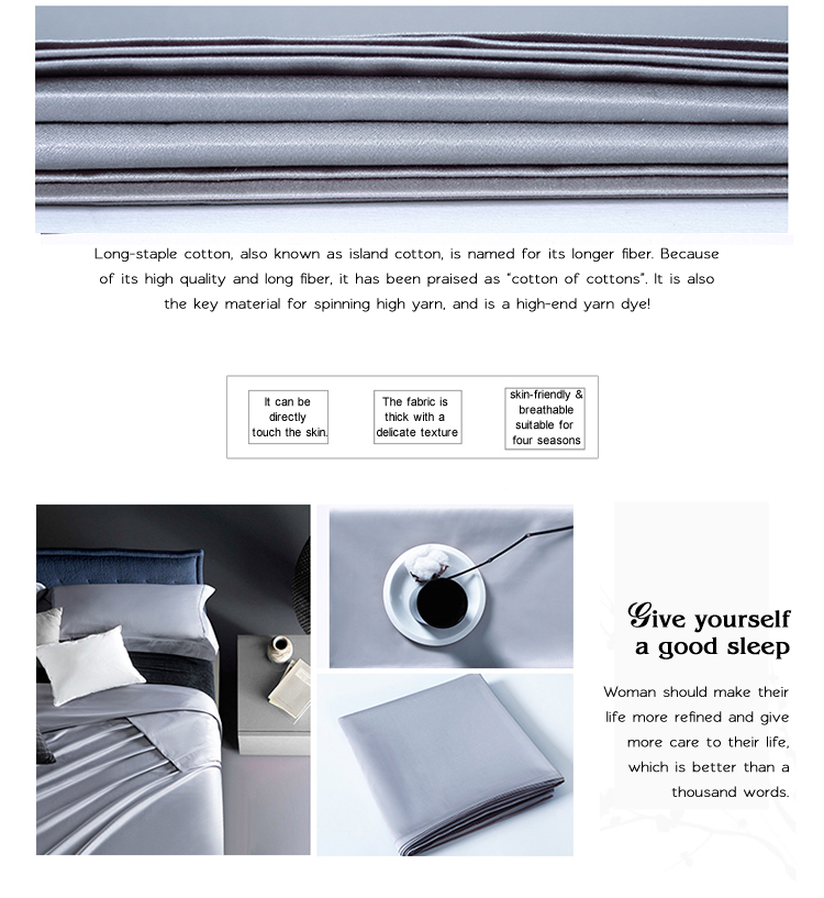 Durable 100% Cotton Dark Gray Bedding