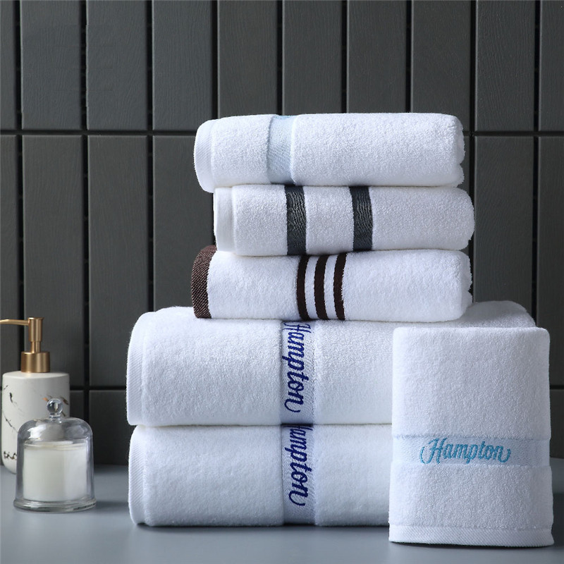 White Bath Towel Set 100% Cotton