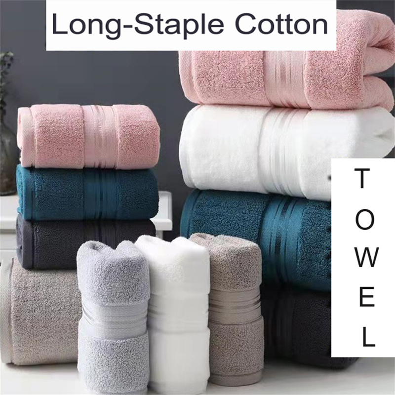 Custom Embroidered Logo Bath Towel Set long-staple cotton