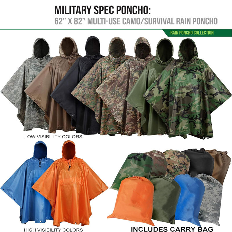 Inexpensive rain poncho supplies liners