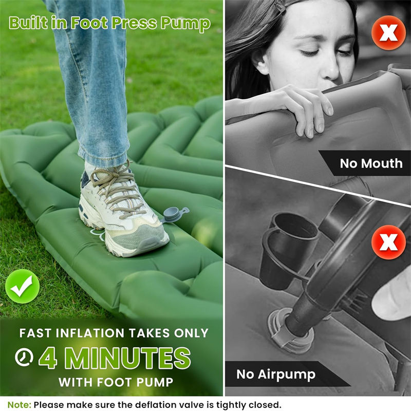 Emergency Preparedness Tear resistan Inflatable Sleeping Pad