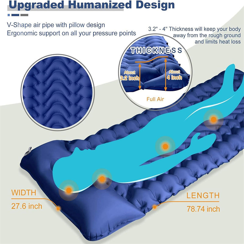 Ultra light Civil Disaster Relief Inflatable Sleeping Pad