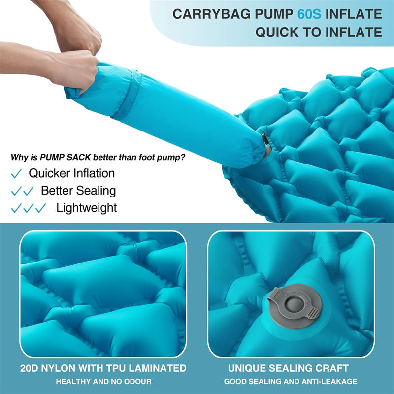 Easy to store Civilian Disaster Relief Inflatable Sleeping Pad