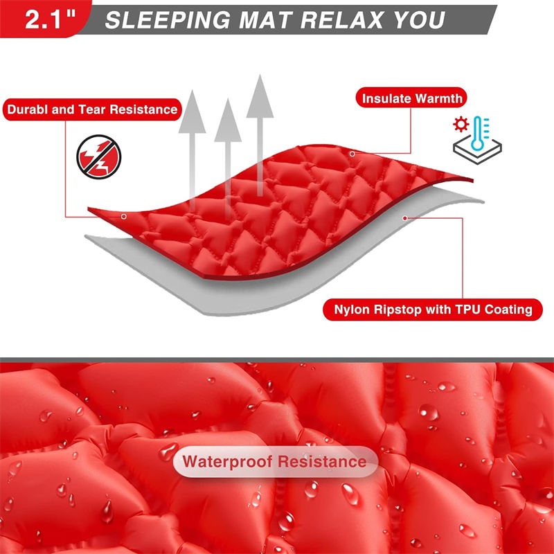 Lightweight Emergency Preparedness Inflatable Sleeping Pad 