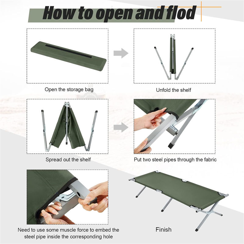 Relief Rescue Adjustable Folding Bed