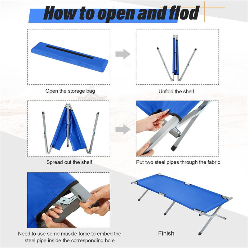 Oxford Fabric Emergency Product Folding Bed
