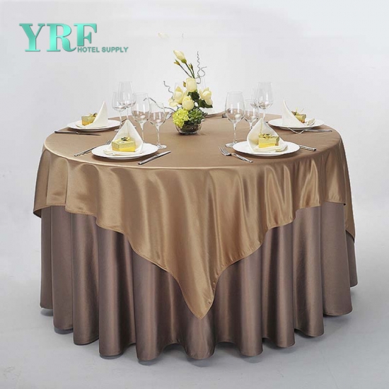 Luxury Satin Round Wedding Disposable Table Covers Yrftextile Round Polyester Banquet Table Cloth
