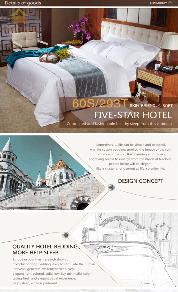 Soft Satin White Hotel Bedding