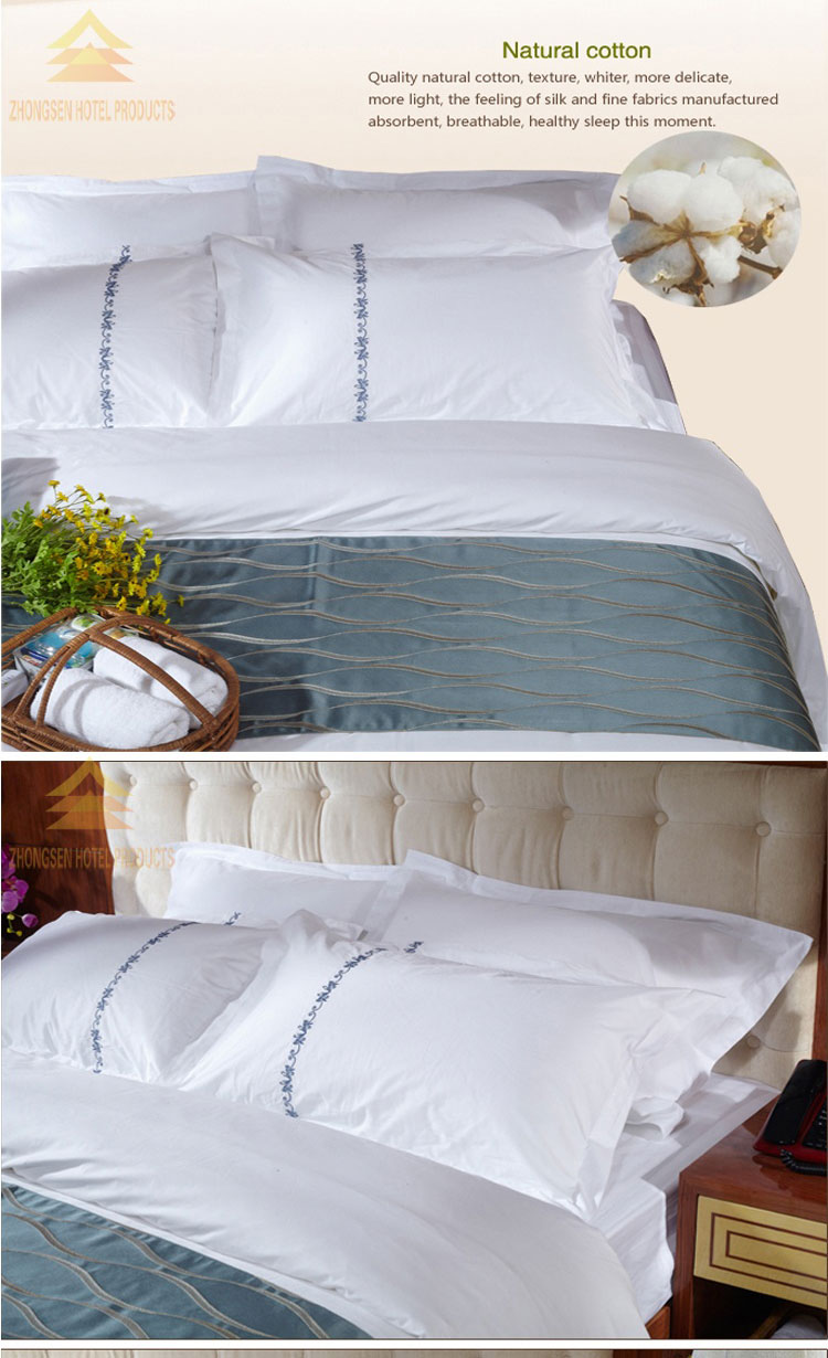 Soft Satin White Hotel Bedding