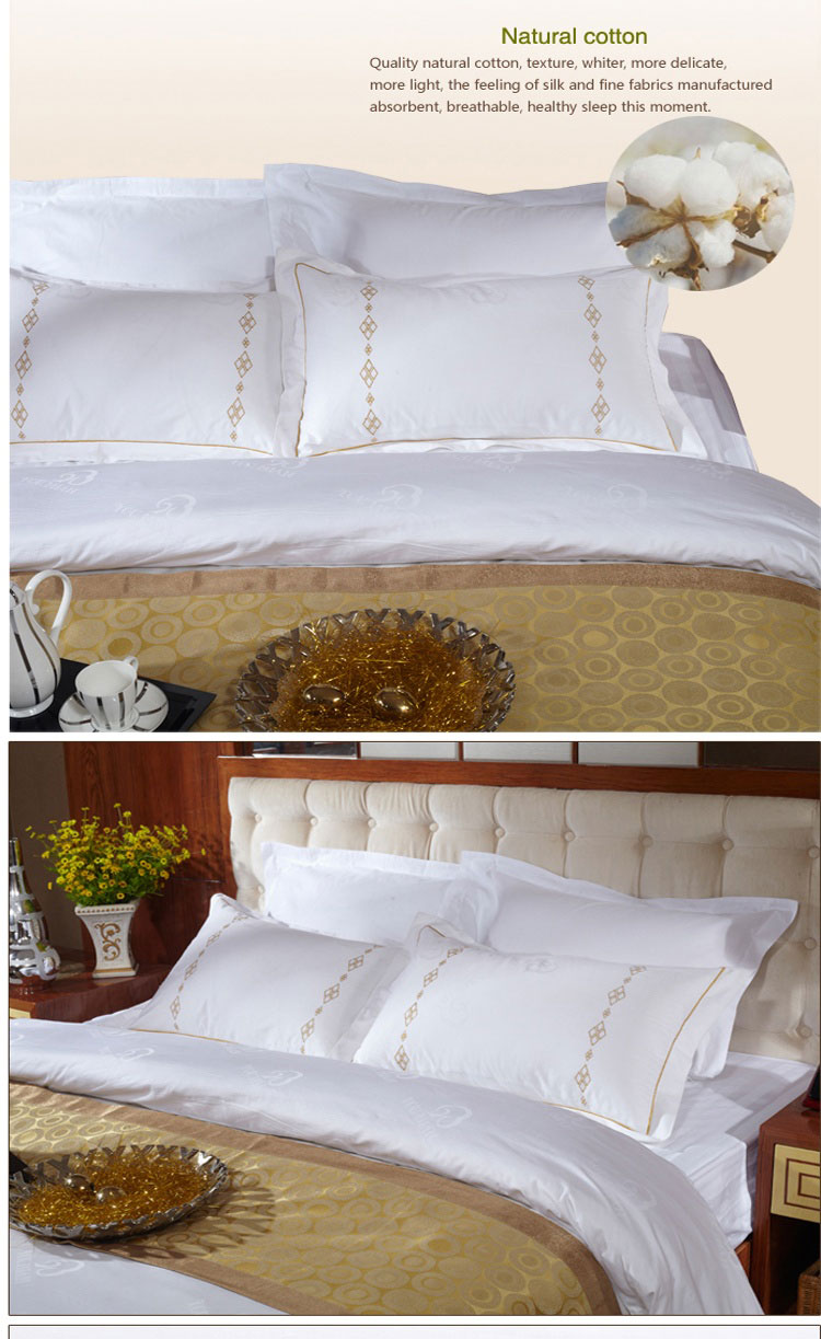 4PCS Single Plain White Duvet Cover