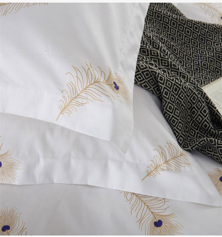 Printed Cotton White Bedding Sets 