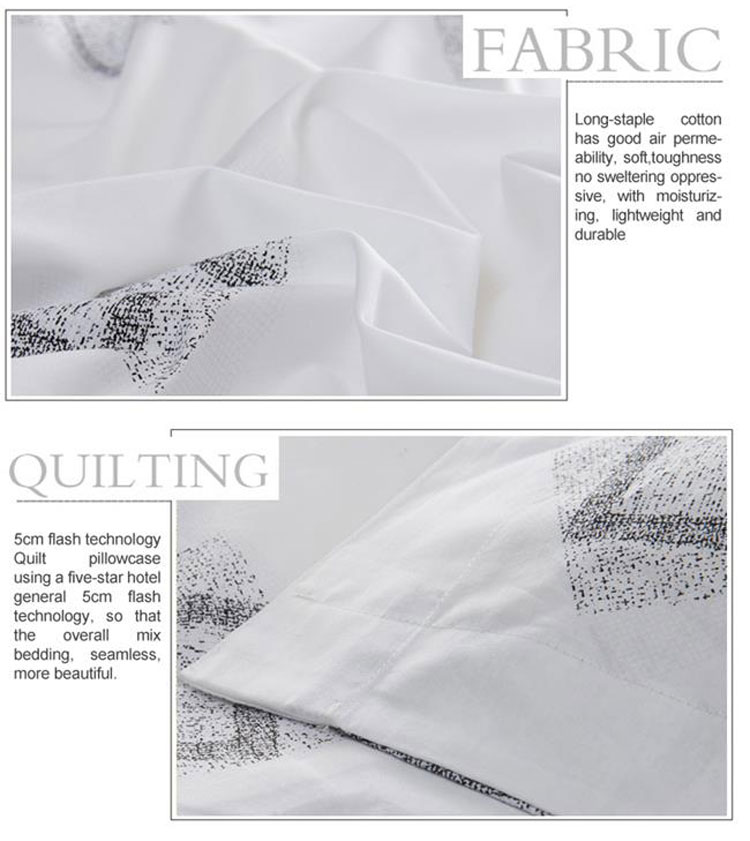 4PCS Print Cotton Cedding Cets