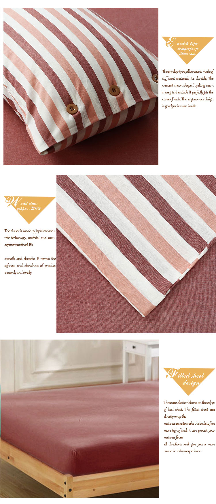 Cotton 4PCS Custom Bed Sheets