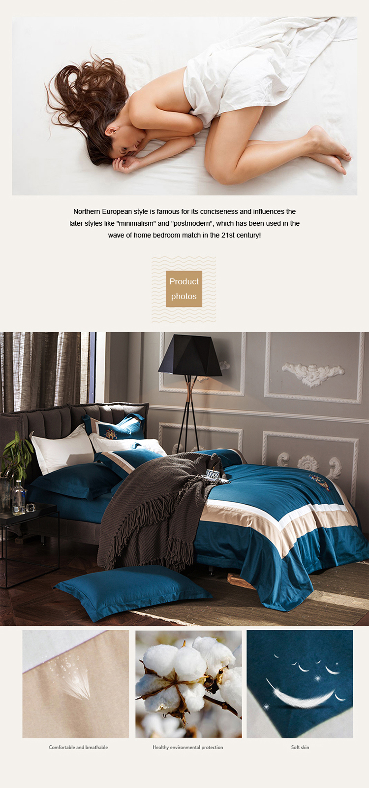 Single Professional Blue Bedding Sets