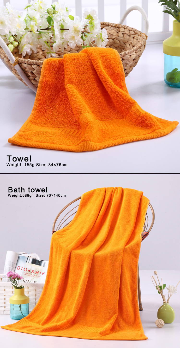 Extra Large Orange Bath Towels