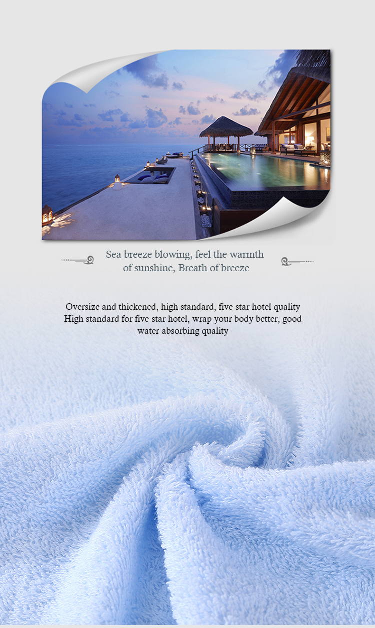 Wholesale Printed Navy Blue Bath Towels