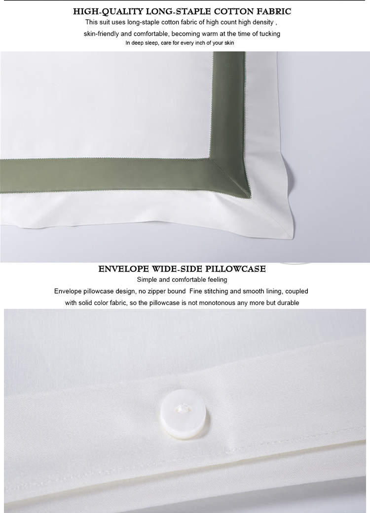 Superior Hotel Bedding Soft White Green