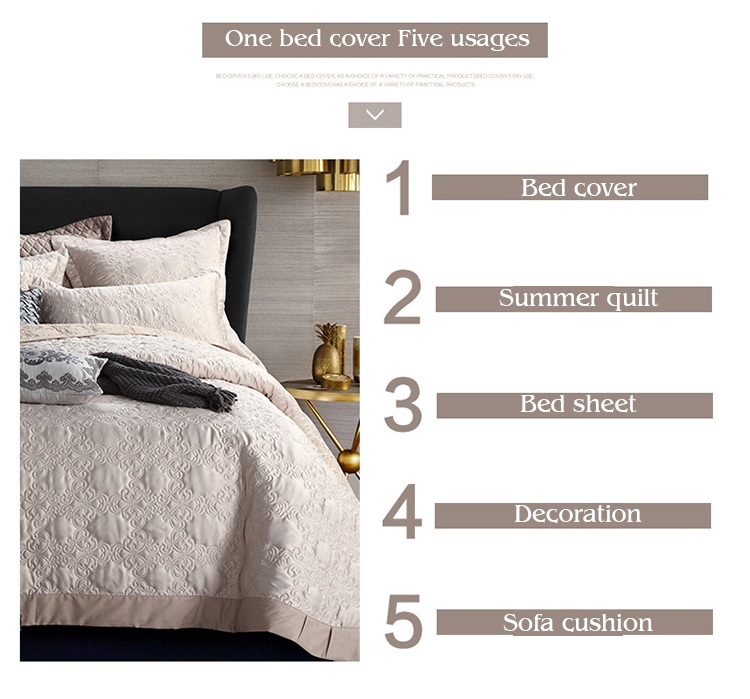 Wholesale Cotton Ruffled Quilt Border Bedspread