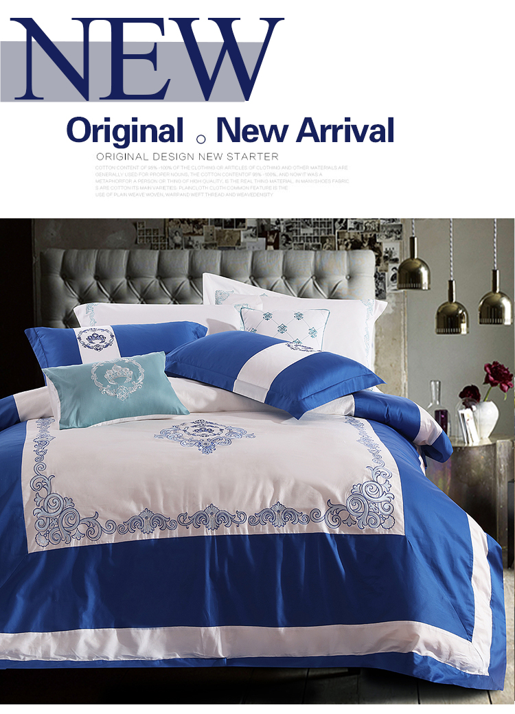 Deluxe Inn embroidered bed sheets