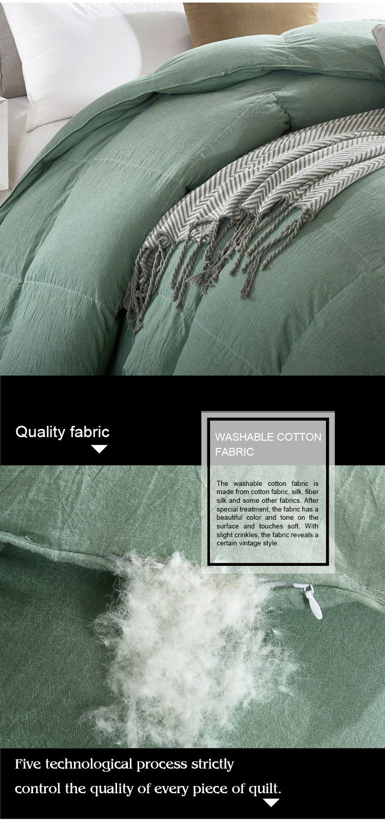 Green Luxury Cotton Duvet Cover Sets