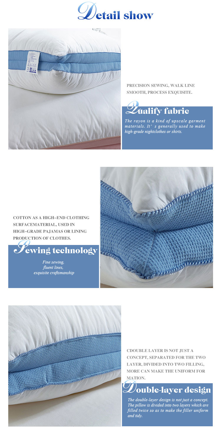Customized Poly Cotton Pillow Sets For Bed