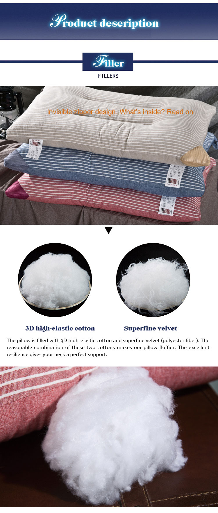 Durable Cotton Neck Support Pillow