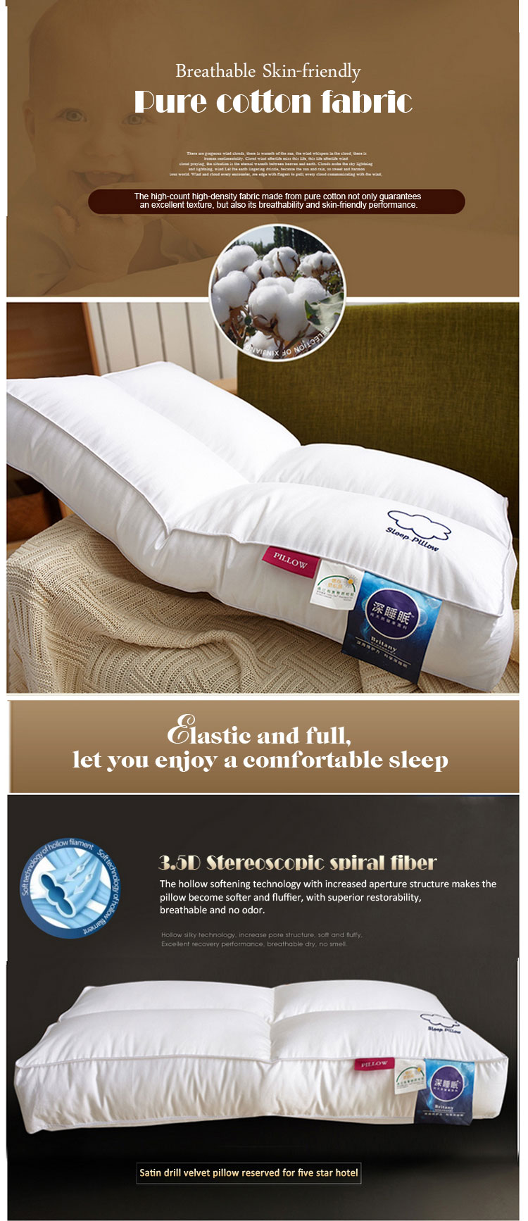 Deluxe Environmental Highest Rated Pillows