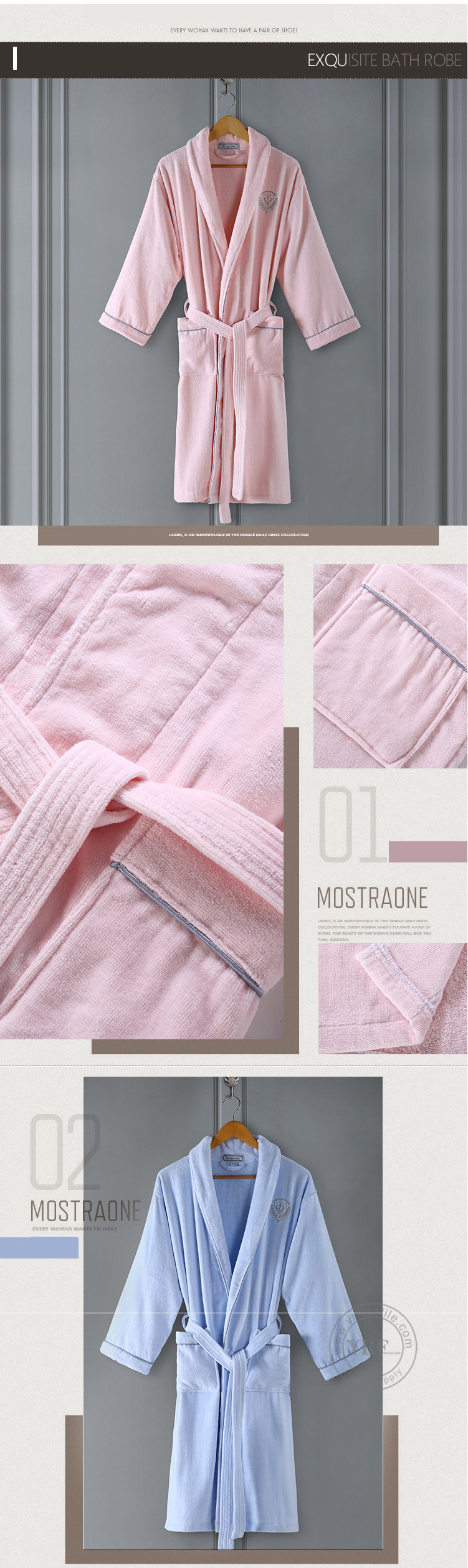 Bathrobe Men Cotton