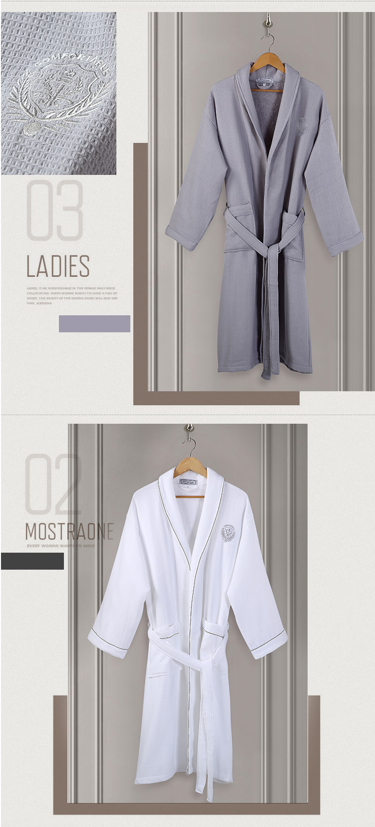 Terry Cloth Robes Bath Robe For Men