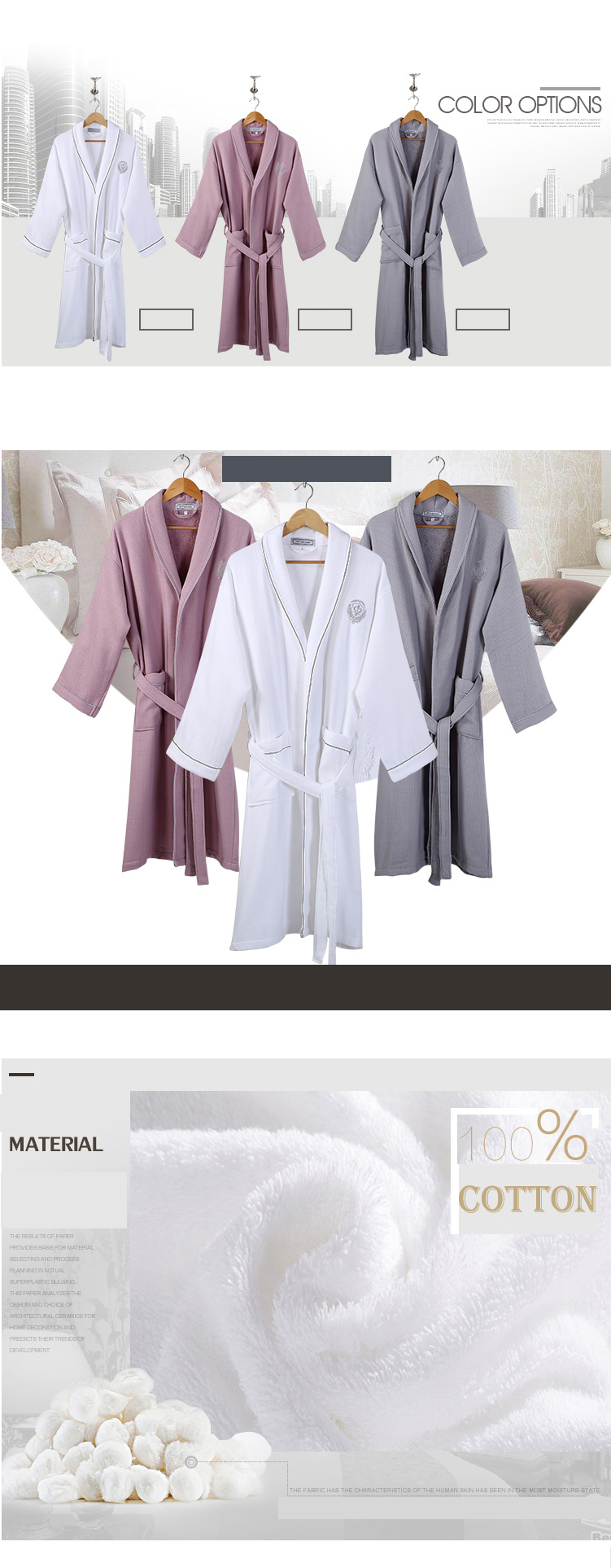 Terry Cloth Robes Bath Robe For Men