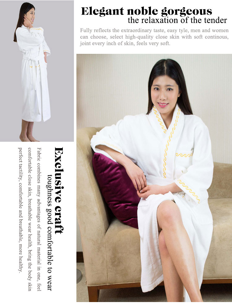 Hotel White Terry Cloth Bathrobe