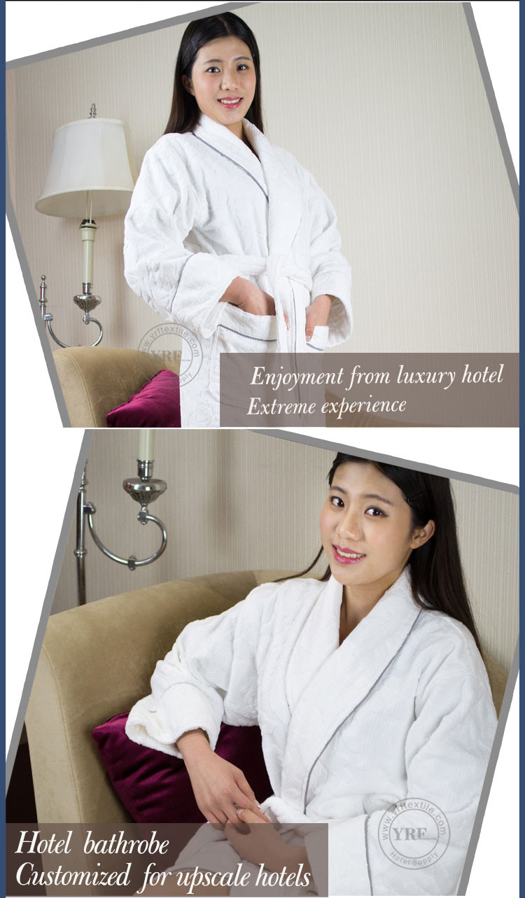 Breathable Velour Bathrobe Hotel