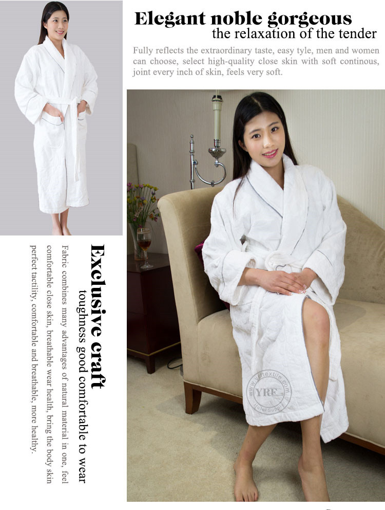 Breathable Velour Bathrobe Hotel