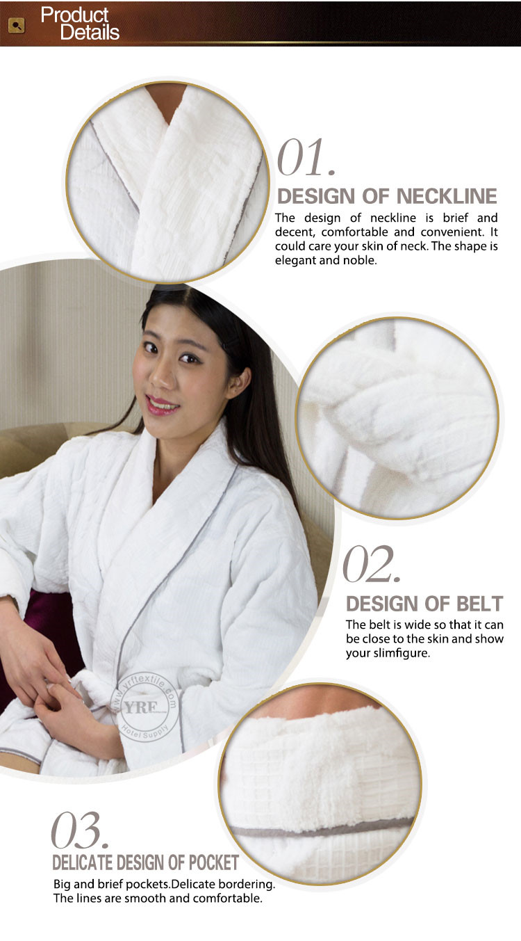 Breathable Velour Bathrobe Hotel