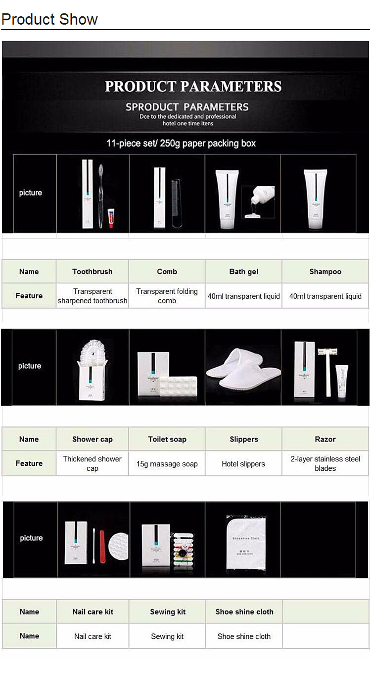 Hotel Amenities Set