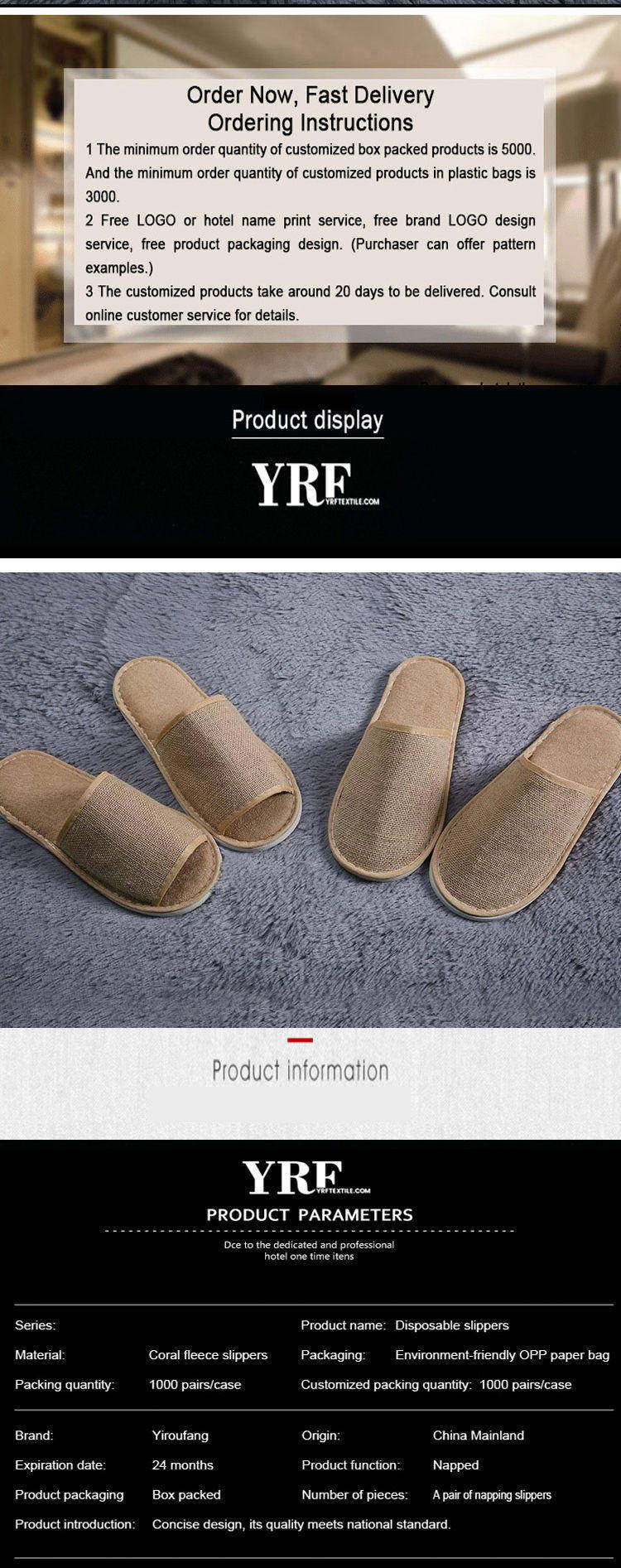  Disposable Hotel Slippers