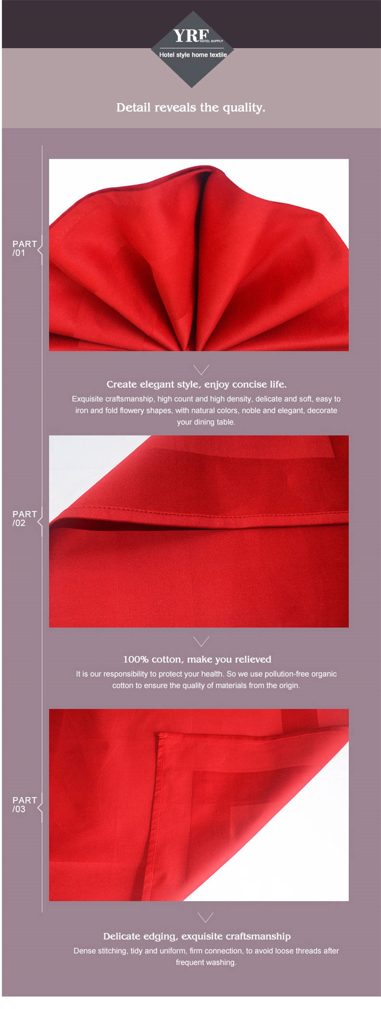 100% Cotton Hotel Table Napkin