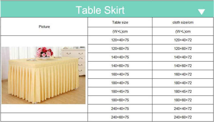 Solid Color Table Skirt