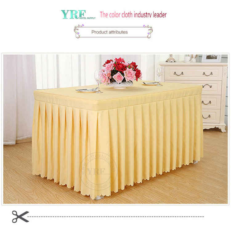 Satin Rosette Wedding Decorative Table Skirts