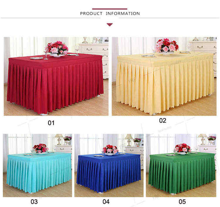 Rectangle Solid Color Table Skirt 