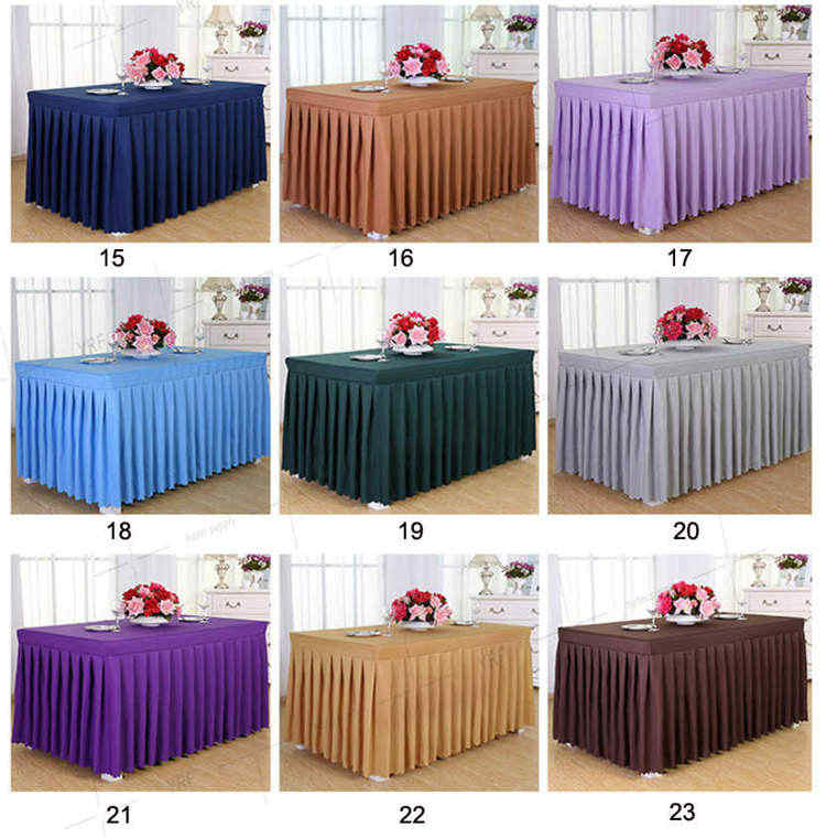 Rectangle Solid Color Table Skirt 