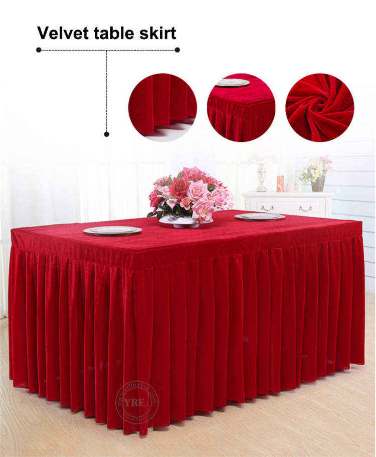 Customized Square Table Skirt Buffet Table Skirting Design