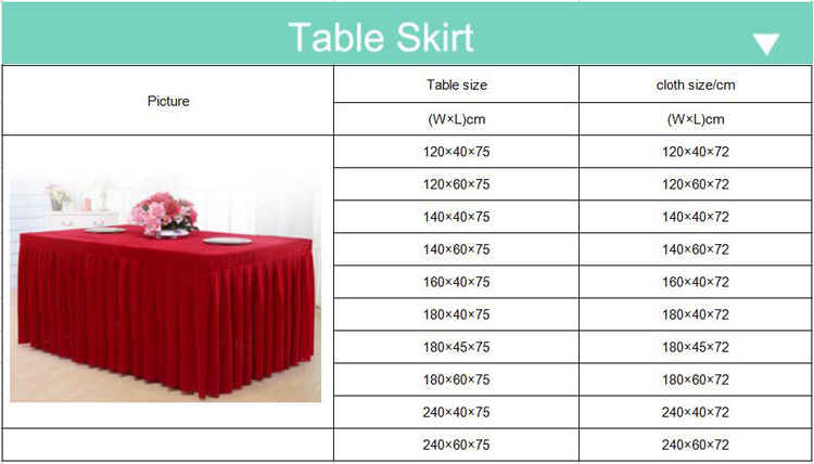 Table Skirting Ribbon Design