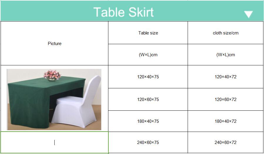 Different Table Skirting Designs