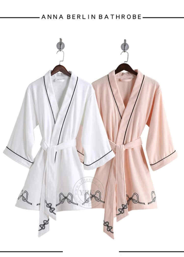 Hotel Jacquard Waffle Bathrobe