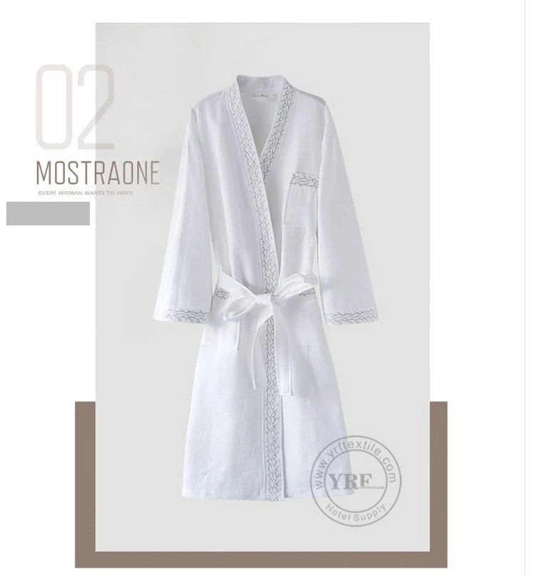 Wholesale 100% Cotton Waffle Women Bathrobe