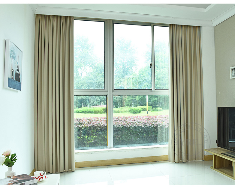 light colored blackout curtains